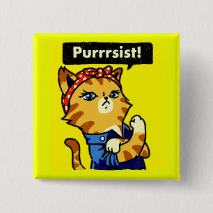 Chapa Cuadrada Pursist Cat Purrsist