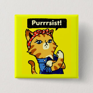 Chapa Cuadrada Pursist Cat Purrsist