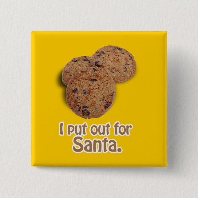 Chapa Cuadrada Puse hacia fuera para Santa (Anverso)