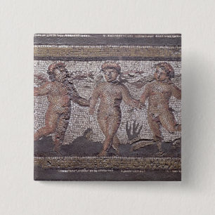 Chapa Cuadrada Putti de baile tres acompañado por un jugar