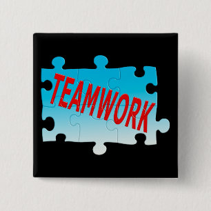 Chapa Cuadrada Puzzle Jigsaw Teamwork