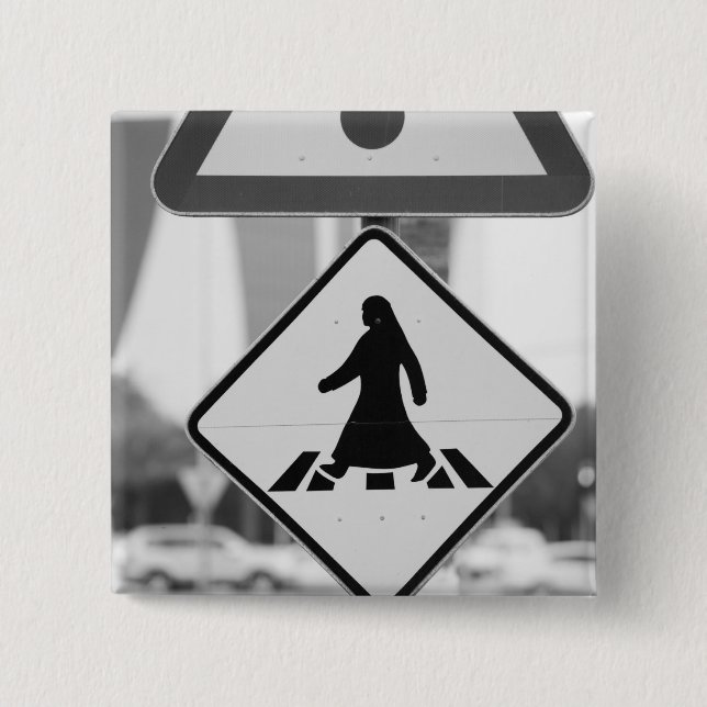 Chapa Cuadrada Qatar, Y Dawhah, Doha. Peatón árabe (Anverso)