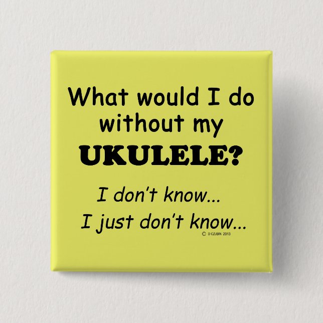 Chapa Cuadrada Qué haría, Ukulele (Anverso)