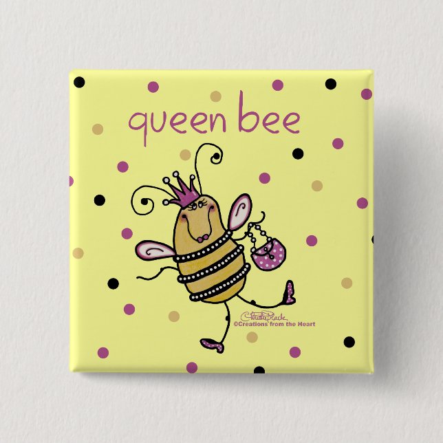 Chapa Cuadrada Queen Bee (Anverso)
