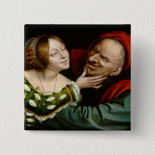 Chapa Cuadrada Quentin Matsys - Amantes coincidentes (Anverso)