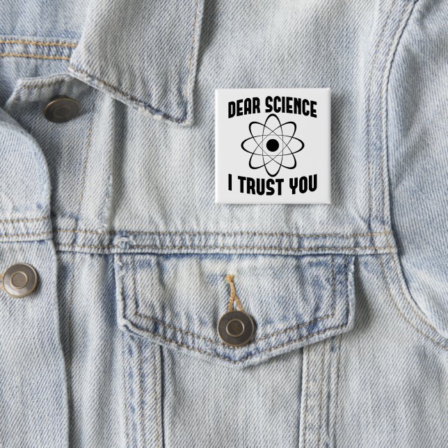 Chapa Cuadrada Querida Ciencia Confío en Ti - Divertido Profesor  (In situ)