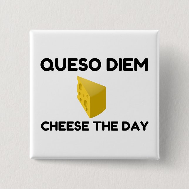 Chapa Cuadrada Queso Diem (Anverso)