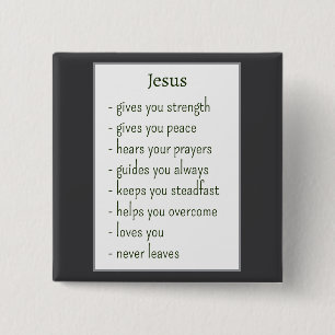 Chapa Cuadrada Quien es Jesús Recordatorio Consolador Regalo