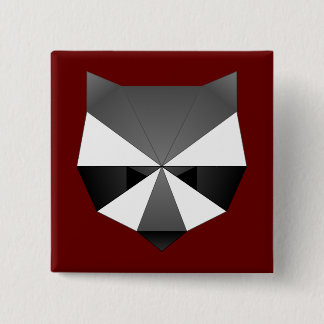 Chapa Cuadrada Raccoon polígonal