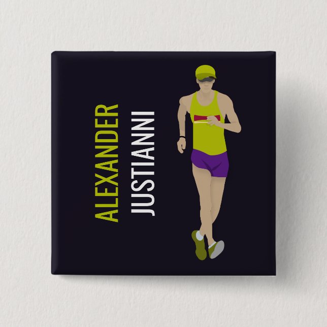 Chapa Cuadrada Race Walking (Anverso)