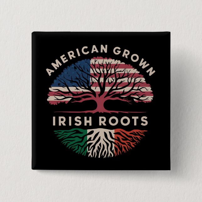 Chapa Cuadrada Raíces irlandesas de la cosecha norteamericana en  (Anverso)