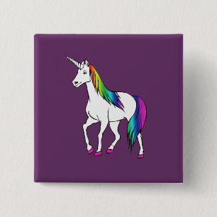CHAPA CUADRADA RAINBOW UNICORN