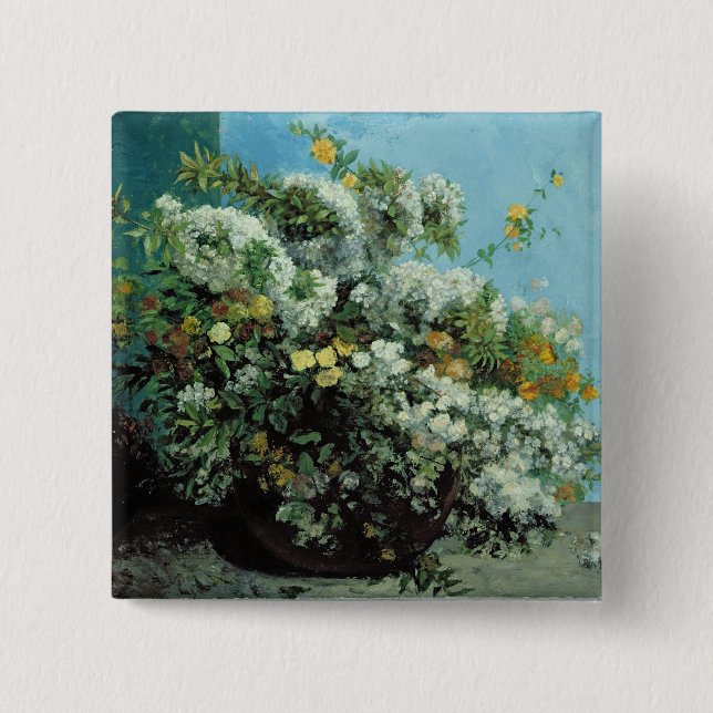 Chapa Cuadrada Ramas y flores florecientes, 1855 (Anverso)