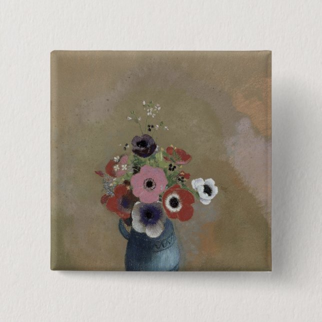 Chapa Cuadrada Ramo de anémonas (Anverso)