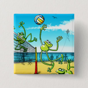 Chapa Cuadrada Rana del voleibol