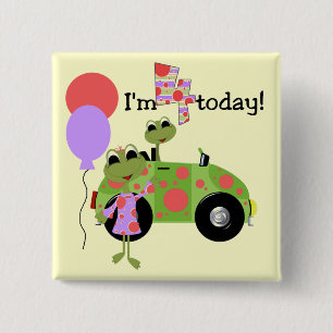 Chapa Cuadrada Ranas de sangre 4 camisetas de cumpleaños y regalo