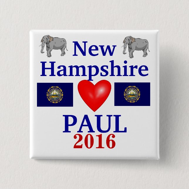 Chapa Cuadrada Rand Paul New Hampshire 2012 (Anverso)