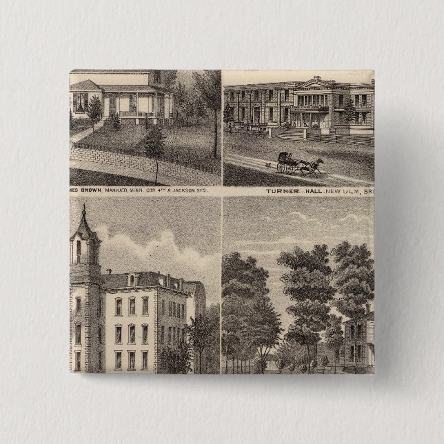 Chapa Cuadrada Rapidan Mills y sus habitantes en Rapidan, Minneso (Anverso)