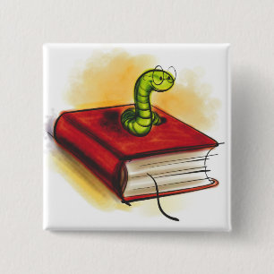 Chapa Cuadrada Ratón de biblioteca