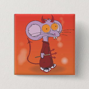 Chapa Cuadrada Ratón malvado
