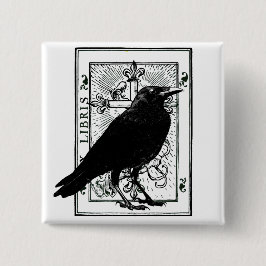 Chapa Cuadrada Raven y Cross