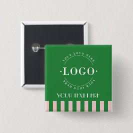 Chapa Cuadrada Rayas coloridas Logotipo de la empresa Personaliza