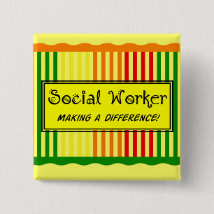 Chapa Cuadrada Rayas de la fruta cítrica del asistente social