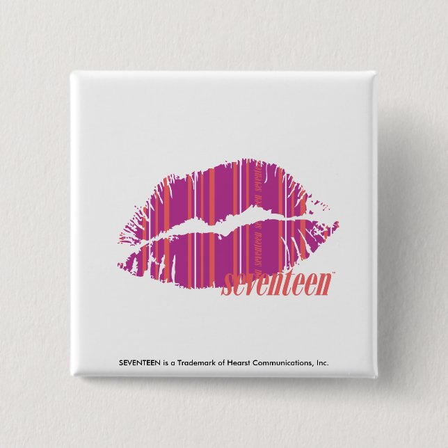 Chapa Cuadrada Rayas finas púrpuras (Anverso)