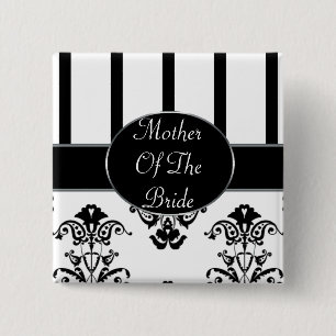 Chapa Cuadrada Rayas negras y blancas, Barroco del monograma