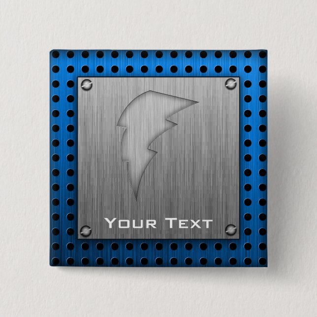 Chapa Cuadrada Rayo cepillado de la Metal-mirada (Anverso)