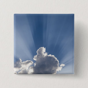 Chapa Cuadrada Rayo crepuscular o rayos de Dios pasando junto a u