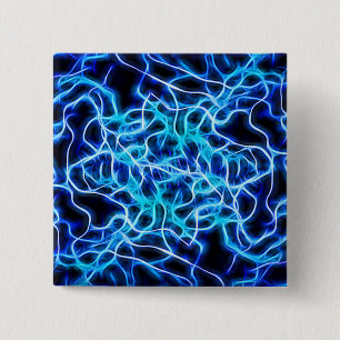 Chapa Cuadrada Rayo de bobina azul de neón eléctrico Tesla
