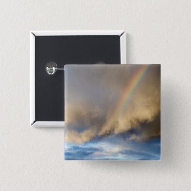 Chapa Cuadrada rebelión arco iris (Anverso y reverso)