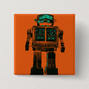 Chapa Cuadrada Rebelión de robots radiactivos