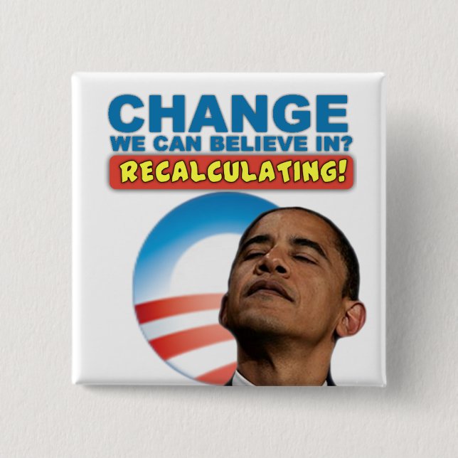 Chapa Cuadrada Recálculo - Obama anti (Anverso)