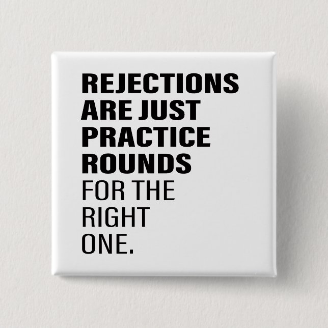 Chapa Cuadrada Rechazo Alentamiento de texto de palabra en reposi (Anverso)