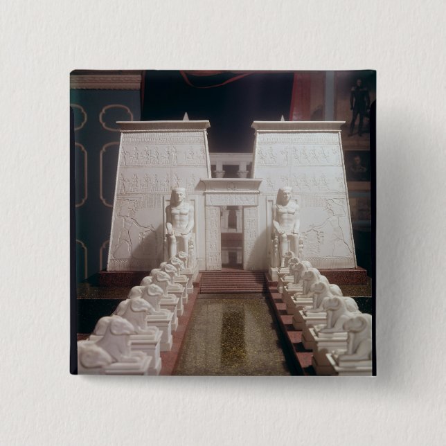 Chapa Cuadrada Reconstrucción del gran templo del Amon, (Anverso)