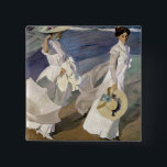 Chapa Cuadrada Recorriendo la costa, 1909<br><div class="desc">Recorriendo la costa,  1909| por Joaquin Sorolla y Bastida| Ubicación del arte: Museo Sorolla,  Madrid,  España| Artista español| Número de colección de imágenes: XIR218726</div>