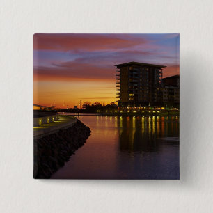 Chapa Cuadrada Recreation Lagoon and apartments at sunset