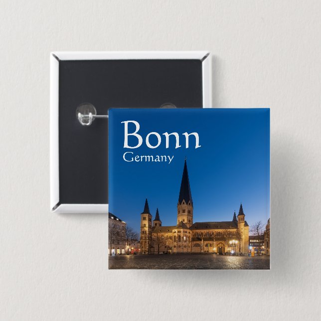 Chapa Cuadrada Recuento de Alemania de Bonn (Anverso y reverso)