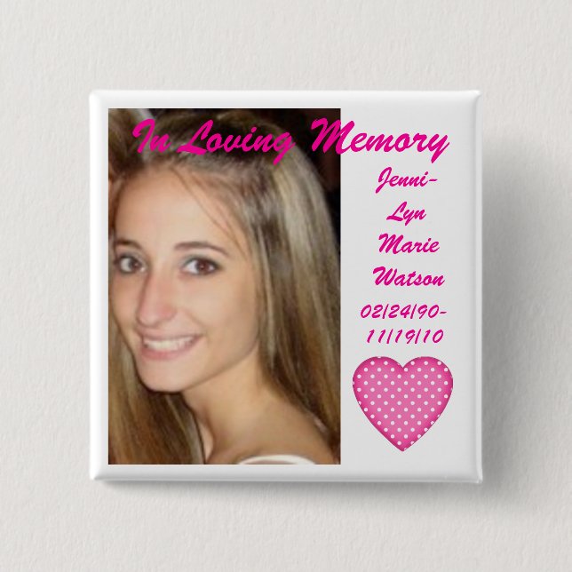 Chapa Cuadrada Recuerde Jenni (Anverso)