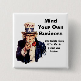 Chapa Cuadrada Recuerde su propio negocio Harris Walz 2024