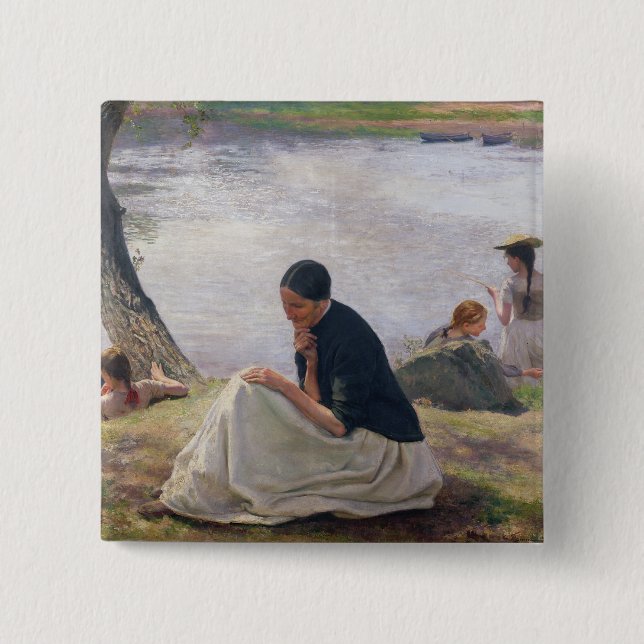 Chapa Cuadrada Recuerdo, 1891 (Anverso)