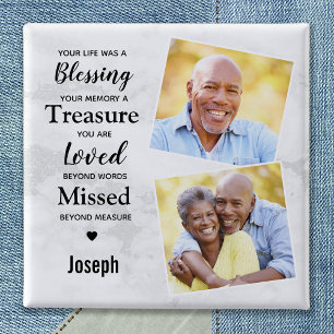 Chapa Cuadrada Recuerdos Personalizado 2 Photo Keepsake