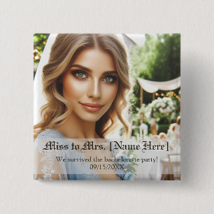 Chapa Cuadrada Recuerdos Personalizados con Fotos para Despedida 
