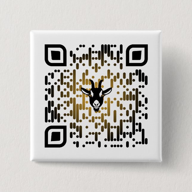 Chapa Cuadrada Red de cabras - Código QR - Pin (Anverso)