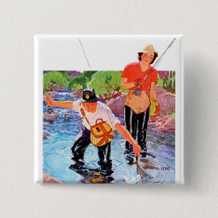 Chapa Cuadrada Red de un pescado de R.J. Cavaliere