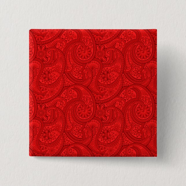 Chapa Cuadrada Red Paisley (Anverso)