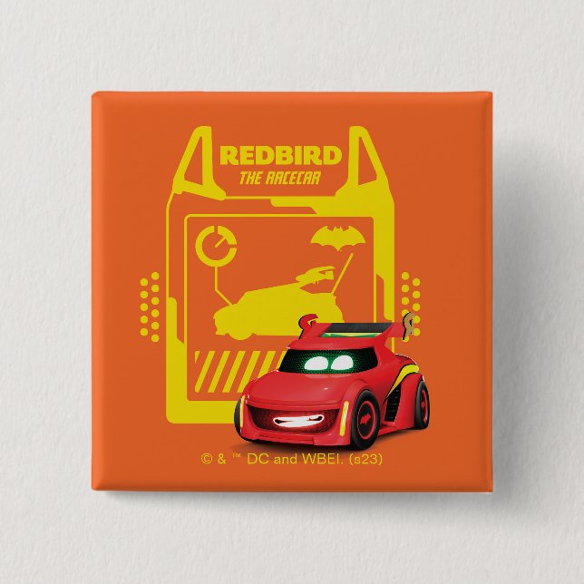 Chapa Cuadrada Redbird Batlleras™ - El Racecar (Anverso)