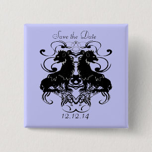 Chapa Cuadrada Reelaboración de leones vintage con Swirls